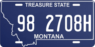 MT license plate 982708H
