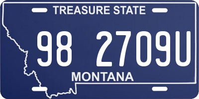 MT license plate 982709U