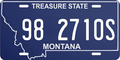MT license plate 982710S