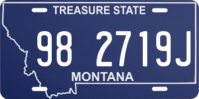 MT license plate 982719J