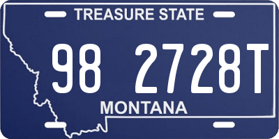 MT license plate 982728T
