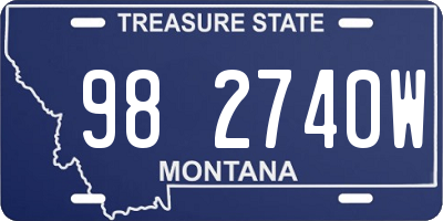 MT license plate 982740W