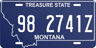 MT license plate 982741Z