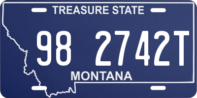 MT license plate 982742T