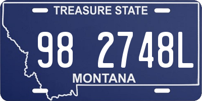 MT license plate 982748L