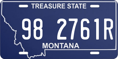 MT license plate 982761R
