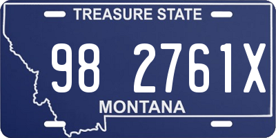 MT license plate 982761X