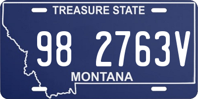MT license plate 982763V