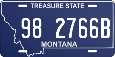 MT license plate 982766B