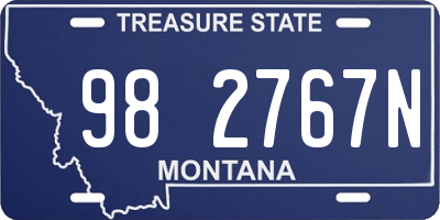 MT license plate 982767N