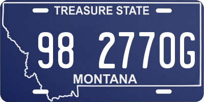 MT license plate 982770G