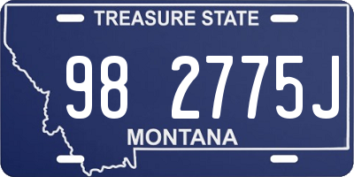 MT license plate 982775J