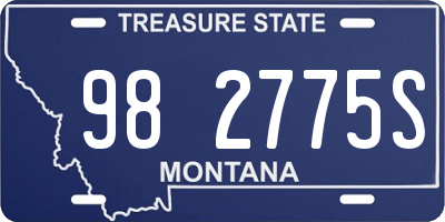 MT license plate 982775S
