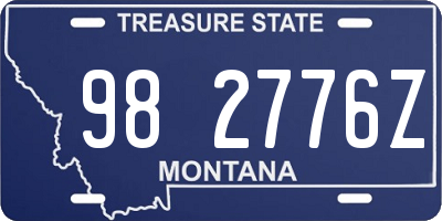 MT license plate 982776Z