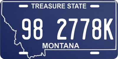 MT license plate 982778K