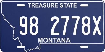 MT license plate 982778X