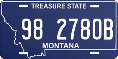 MT license plate 982780B
