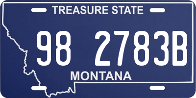 MT license plate 982783B