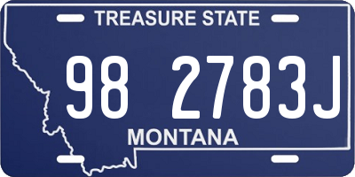 MT license plate 982783J