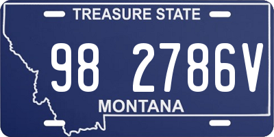 MT license plate 982786V