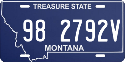 MT license plate 982792V