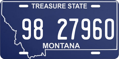 MT license plate 982796O