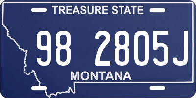 MT license plate 982805J