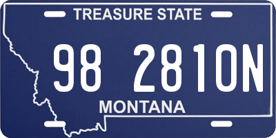 MT license plate 982810N