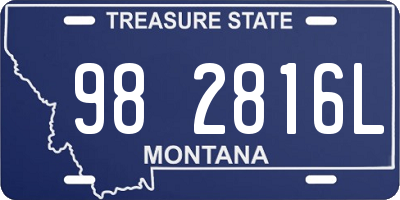 MT license plate 982816L