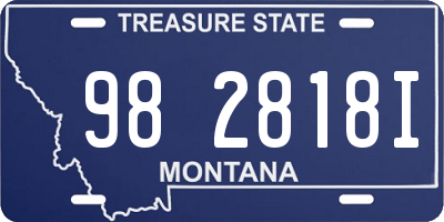 MT license plate 982818I