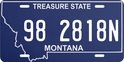 MT license plate 982818N
