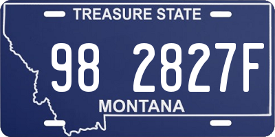 MT license plate 982827F