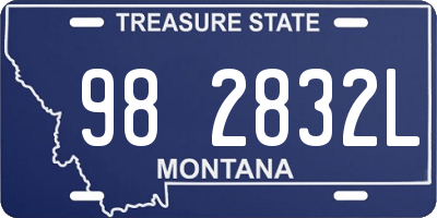 MT license plate 982832L