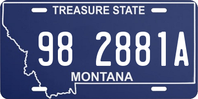 MT license plate 982881A
