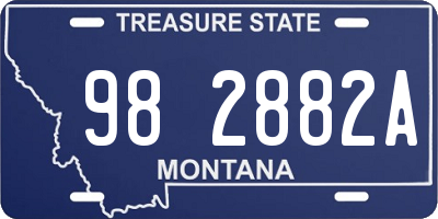 MT license plate 982882A