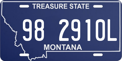 MT license plate 982910L