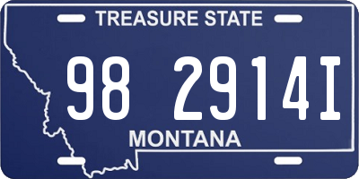 MT license plate 982914I