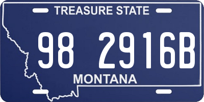 MT license plate 982916B