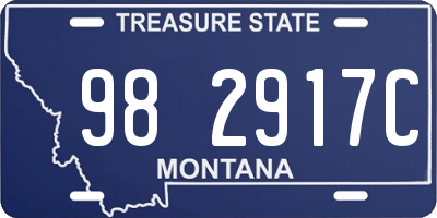 MT license plate 982917C