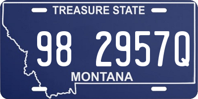 MT license plate 982957Q