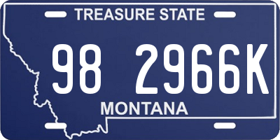 MT license plate 982966K