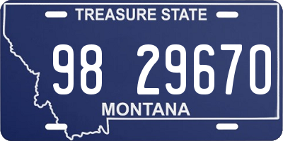 MT license plate 982967O