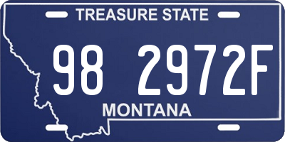 MT license plate 982972F