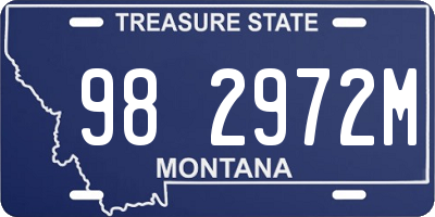 MT license plate 982972M