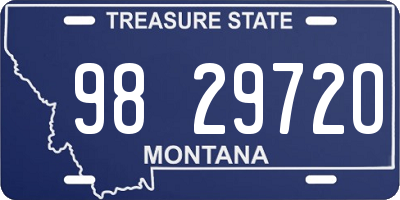 MT license plate 982972O