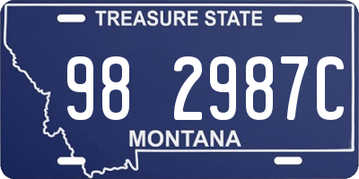 MT license plate 982987C