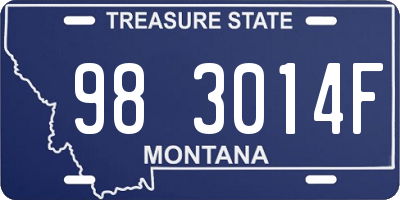 MT license plate 983014F
