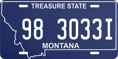 MT license plate 983033I