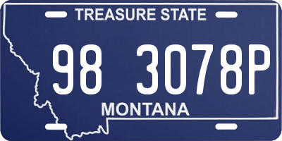 MT license plate 983078P