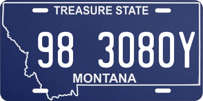 MT license plate 983080Y